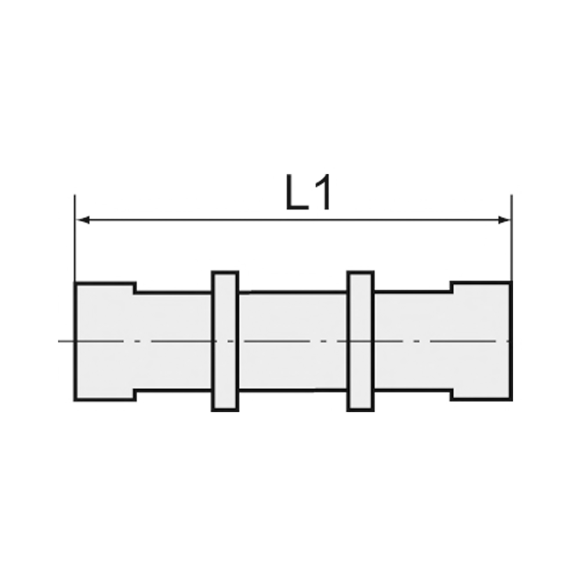 Gerade Schott-Steckverbindung, M14x1,0, Edelstahl 1.4404 - erhältlich bei ✌ HUG Technik ✓