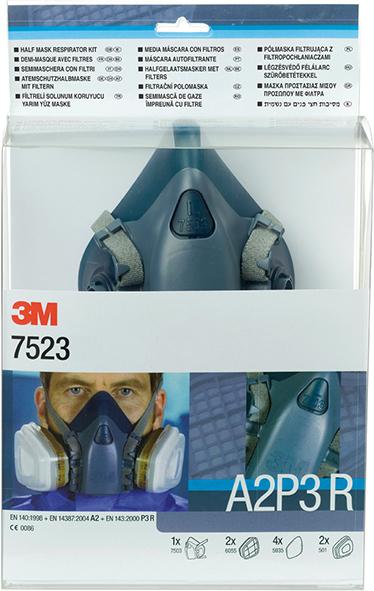 3M™ Gase-& Dämpfe-Maskenset A2P3 7523M - gibt’s bei HUG Technik ✓