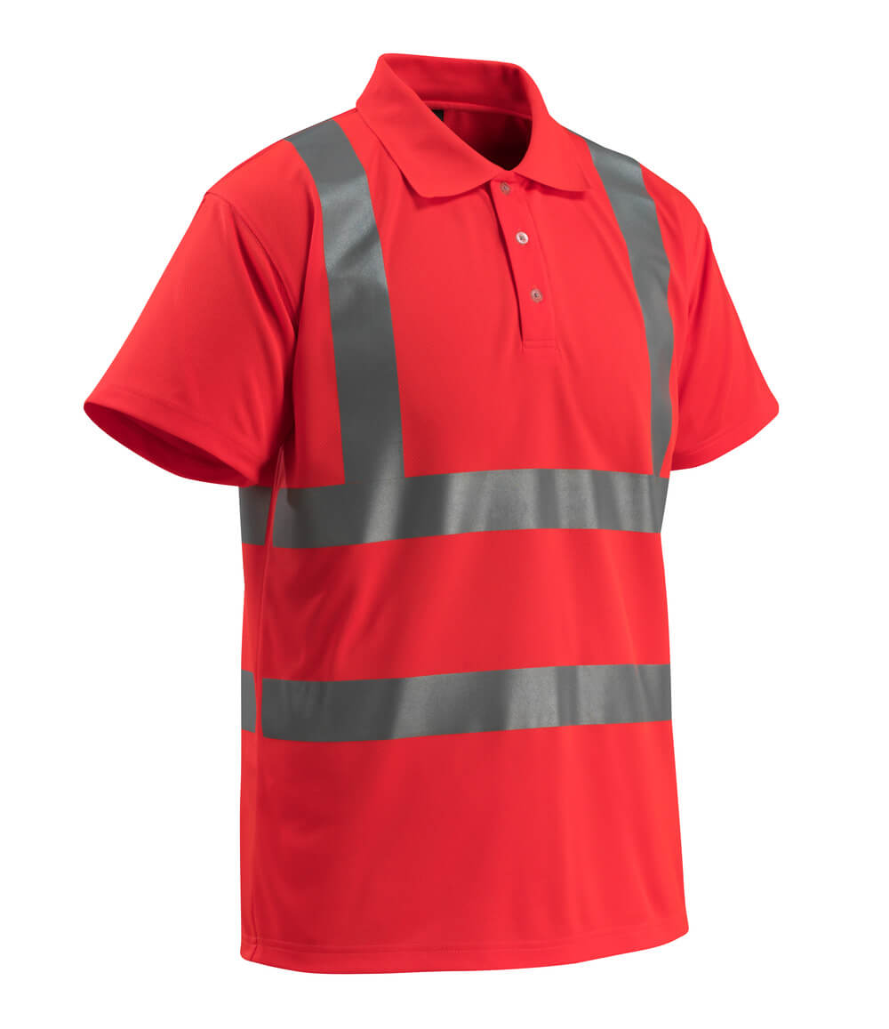 MASCOT® SAFE LIGHT Polo-Shirt »Bowen« Gr. 2XL, hi-vis rot - gibt’s bei ☆ HUG Technik ✓