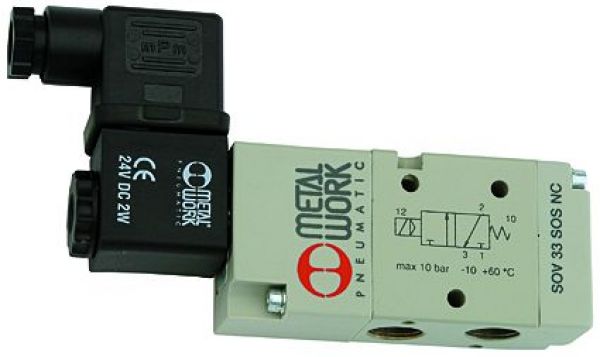 3/2-Wegeventil, elektropneumatisch, monostabil, G 1/2, NC, 230 V - bei HUG Technik ✓