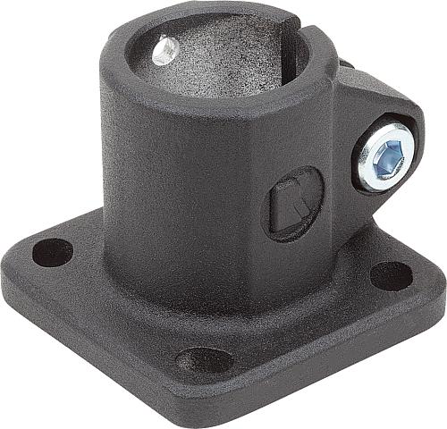 Rohrverbinder mit Fuß B=60 C=60 L=50 Aluminium, Komp:Stahl, Typ=30 - K0499.30 - erhältlich bei ✭ HUG Technik ✓