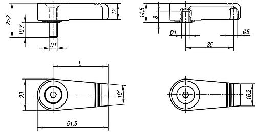 Anschlagriegel M6 - K0271 - bekommst Du bei ★ HUG Technik ✓