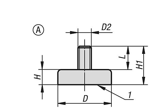 Magnet M03 L=11,5, Form: A Hartferrit, Flachgreifer, D=10 ±0,15 - K0549.21 - bei HUG Technik ✭