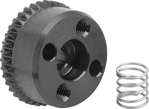 Rastelement mit Außenverzahnung, Form: H, D4=23, N=38, H=9,5, Stahl brüniert, Komp: Edelstahl - K1446.82338 - bekommst Du bei ★ HUG Technik ✓