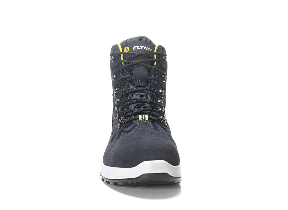 ELTEN® Berufsstiefel RILEY XXF GTX blue-lime Mid ESD O2 WR CI - vorne