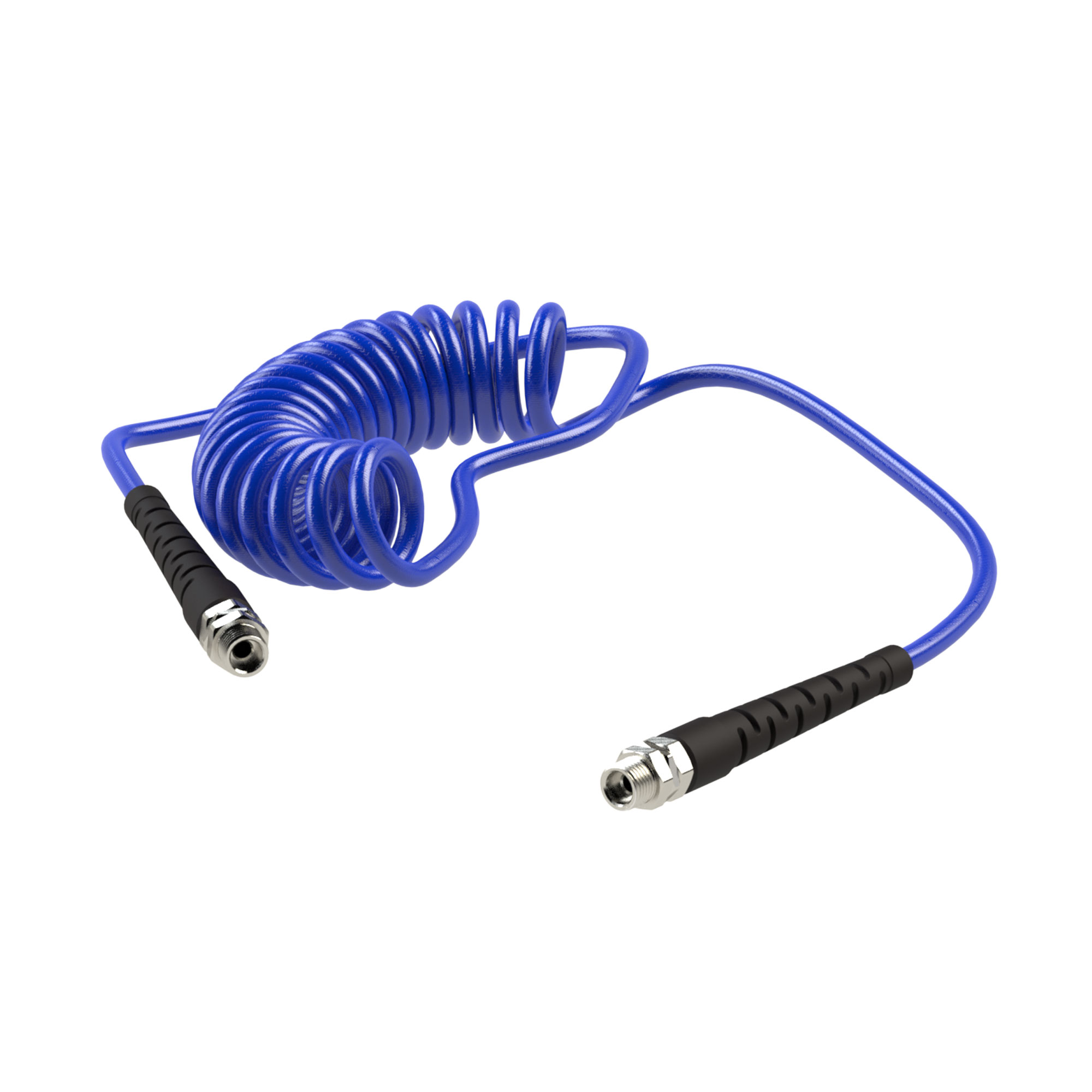 Spiralschlauch, Verschraubung, drehbar, Knickschutz, PU, G3/8, Ø12x8, 7,5m - erhältlich bei ☆ HUG Technik ✓
