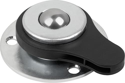 Kugelrolle, Form:A, DK=19, Stahl, Komp:Kugel aus Edelstahl - K1734.1119