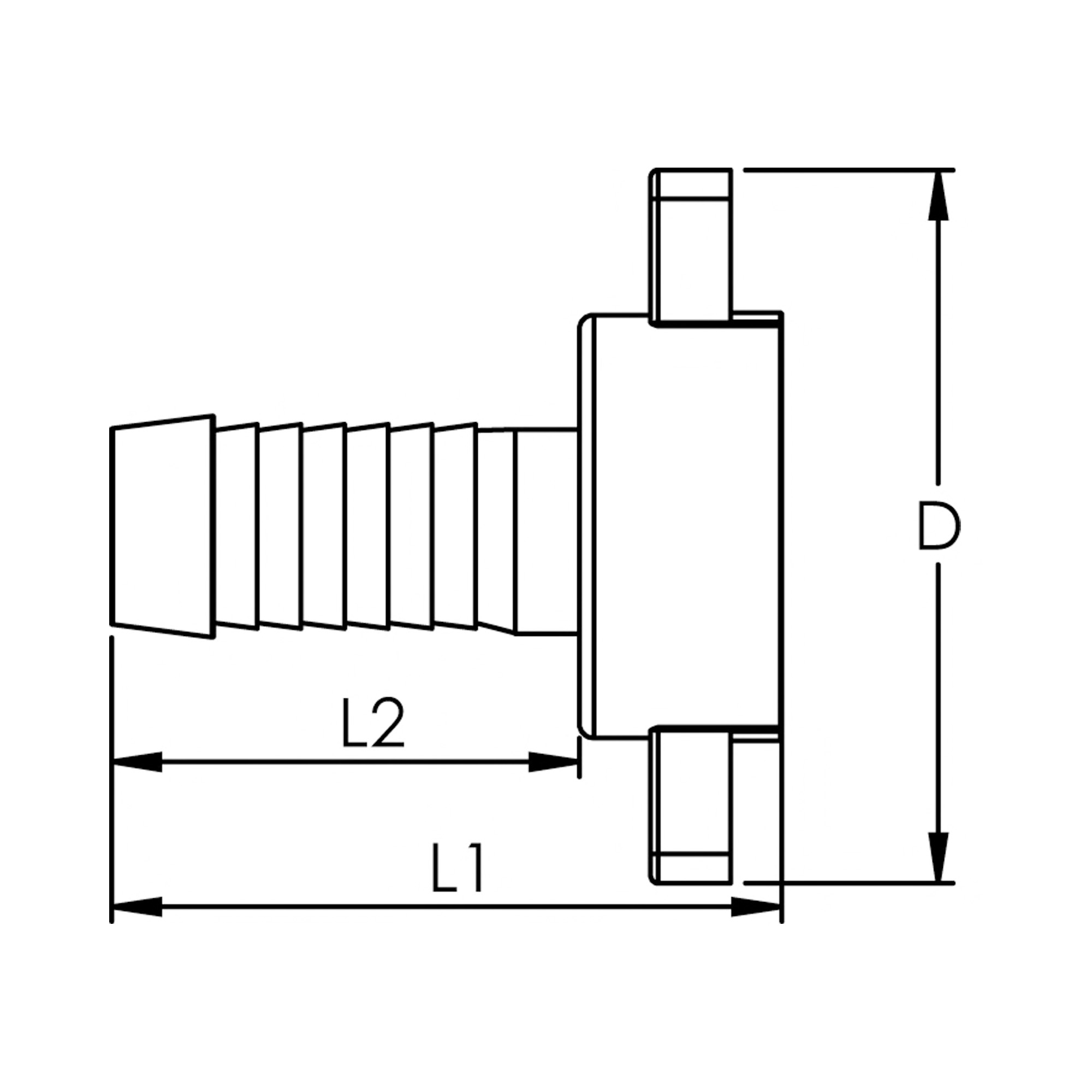 2/3 Schlauchverschrverschraubung G1x19, Überwurfmutter, flachdichtend, schwere Ausführung, Messing - bekommst Du bei ★ HUG Technik ✓
