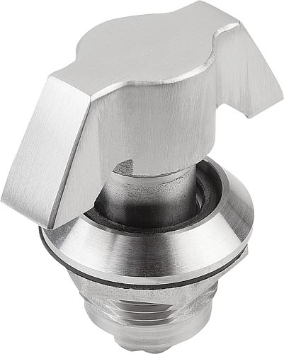 Drehriegel mit Knebel , Edelstahl blank - K1108 - kommt direkt von HUG Technik 😊