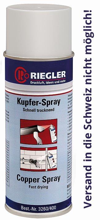 RIEGLER Kupfer-Spray, Temperatur max. 300 °C, 400 ml - erhältlich bei ♡ HUG Technik ✓
