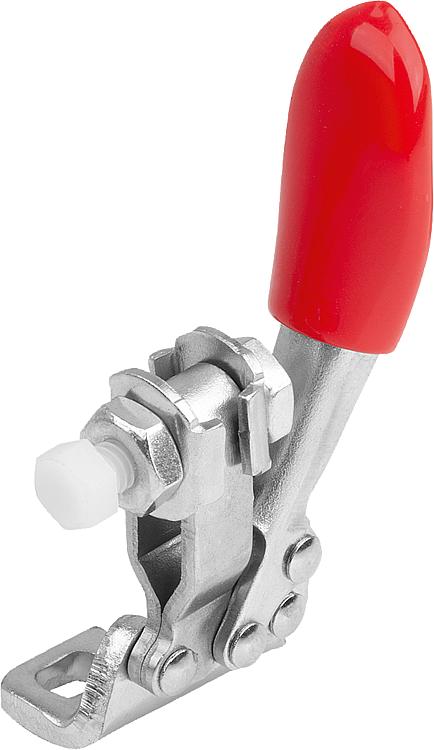 Schnellspanner Horizontal Mini, Fuß waagrecht F1=250, verstellbare Andruckspindel M04x20, Stahl verzinkt, - K1544.0250 - erhältlich bei ✭ HUG Technik ✓