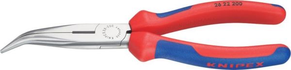 KNIPEX® Storchschnabelzange poliert, gebogen mit Mehrkomponenten-Griffen 200 mm - gibt’s bei ☆ HUG Technik ✓