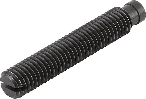 Gewindestift mit Druckzapfen M06 Stahl, DIN6332, L1=30 - K0390.06X30 - bei HUG Technik ☆