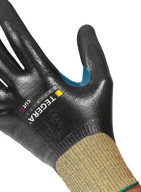 Handschuh TEGERA® Infinity 8812, schwarz-gelb - direkt von HUG Technik ✓