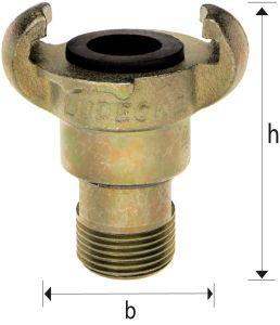 Lüdecke Aussengewindestück drehbar NW 13 mm G 1/2 - bekommst Du bei ★ HUG Technik ✓