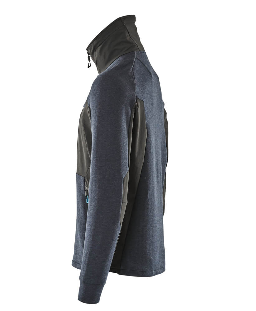 MASCOT® ADVANCED Sweatshirt mit Reißverschluss  Gr. 2XL, schwarzblau/schwarz - erhältlich bei ✭ HUG Technik ✓