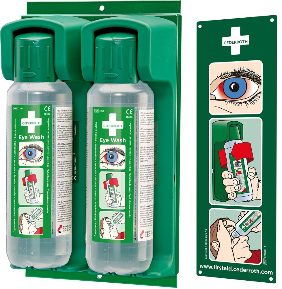 Wandhalter für 2 x 500 ml Augenspülflasche, Cederroth - bekommst Du bei HUG Technik ♡ Wandhalter für 2 x 500 ml Augenspülflasche, Cederroth - bekommst Du bei HUG Technik ♡
