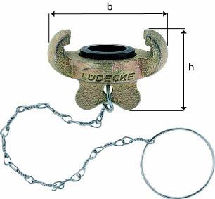 Lüdecke Blindkupplung DIN 3489, mit Kette - gibt’s bei HUG Technik ✓