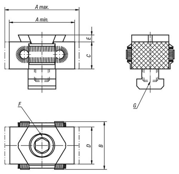 Keilspanner mit Bearbeitungs-Zugabe B=29, Form: A+L Werkzeugstahl, F=M08x25 - K0041.08 - bekommst Du bei HUG Technik ♡