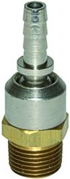 Schlauchtülle, NW 7,2-7,8, drehbar, R 3/8 AG, LW 6, Stahl vernickelt - bei HUG Technik ✭