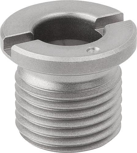 Aufnahmebuchse für Positionierzylinder, D=10, D1=20, M16X1,5, Edelstahl Pantone 327 - K1739.101 - bei HUG Technik ♡