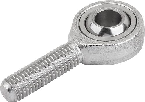 Gelenkkopf DIN ISO 12240-1 mit Gleitlagerung M05X19, A=33 Rechtsgewinde, Edelstahl, Komp:Edelstahl - K2081.05