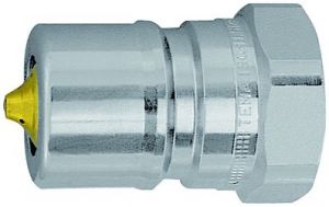 Stecknippel mit Druckeliminator, Serie B, NW 6,3, G 1/4 IG - bei HUG Technik ☆