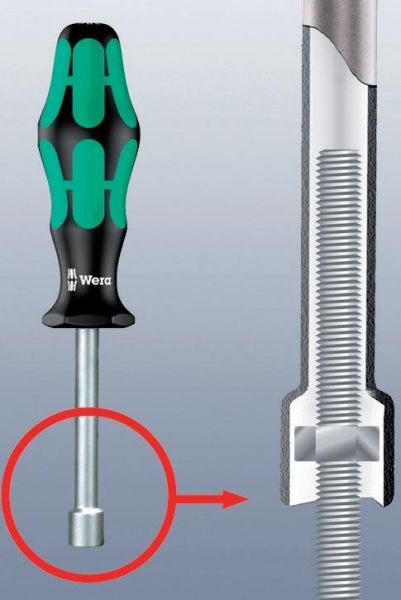 Wera® Steckschlüssel-Schraubendreher mit Hohlschaft 395 HO, SW10 x 90mm - bekommst Du bei HUG Technik ♡