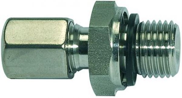 Einschraubverschraubung gerade, G 1/2, Rohr-Außen-ø 10 mm, Edelstahl - bei HUG Technik ✭