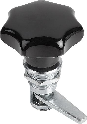 Kompressions-Drehriegel mit variablem Anzugsweg, Stahl - K0528 - bei HUG Technik ☆