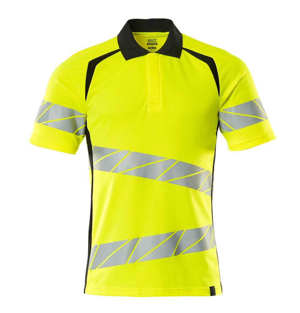 MASCOT® ACCELERATE SAFE Polo-Shirt  Gr. 2XL/ONE, hi-vis gelb/schwarz - direkt bei HUG Technik ✓