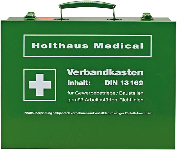 Holthaus Medical Verbandkasten Nr.63169, DIN 13169-E, grün - kommt direkt von HUG Technik 😊