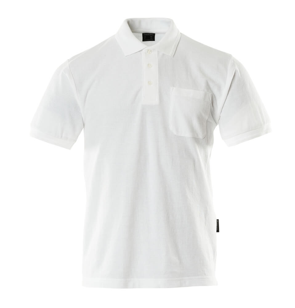 MASCOT® CROSSOVER Polo-Shirt mit Brusttasche »Borneo« Gr. 2XL, weiß - bei HUG Technik ☆