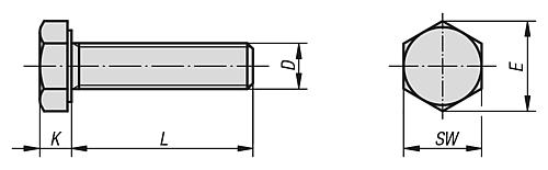 Sechskantschraube DIN933 M03X10, Edelstahl A4 70 blank - K0871.603X10 - bei HUG Technik ✭