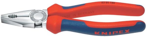 KNIPEX® Kombinationszange verchromt mit Mehrkomponenten-Griffen 160 mm - erhältlich bei ♡ HUG Technik ✓