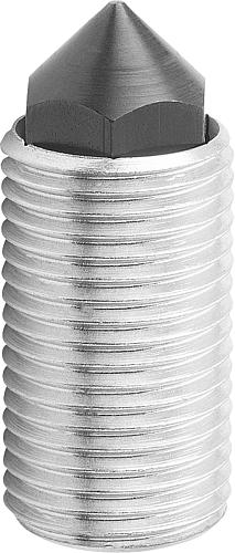 Federndes Zug-/Druckstück Verdrehsicherung M12x1,5X20, Form:K Stahl, Standard Federkraft - K0977.3112 - gibt’s bei HUG Technik ✓