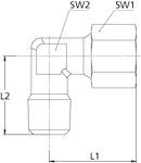Winkel-Einschraubverschraubung, NPT 1 AG, Rohr-ø 25 mm, Stahl verzinkt - gibt’s bei ☆ HUG Technik ✓