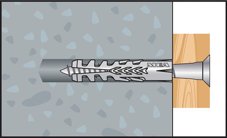 CELO Normaldübel F 5 für Holzschrauben-Ø 2,5-4,0 mm, Nylon, alterungbeständig, Packung mit 100 Stück - kommt direkt von HUG Technik 😊