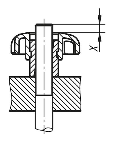 Sterngriff mit Schnellspannfunktion M05 D1=25 Thermoplast, schwarz, Komp: Stahl - K0156.05 - kommt direkt von HUG Technik 😊