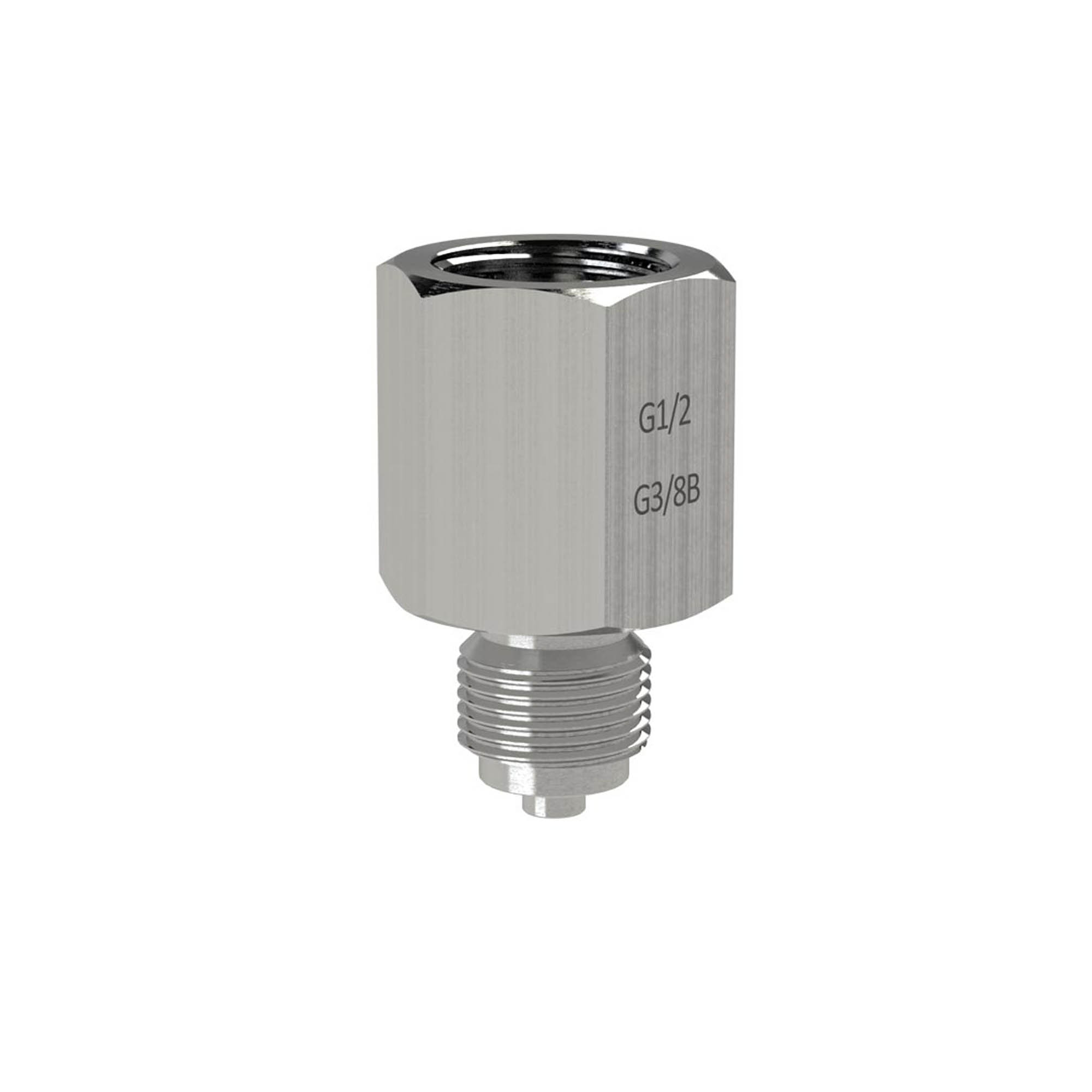 Manometer-Anschlussnippel, Edelstahl, G 1/2 Muffe, M20x1,5 Zapfen - bekommst Du bei HUG Technik ♡