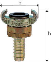 Lüdecke MODY- Schlauchstück DIN 3238 NW 19 mm 3/4 DIN 3238 3/4 Lw 19 mm - bei HUG Technik ✭