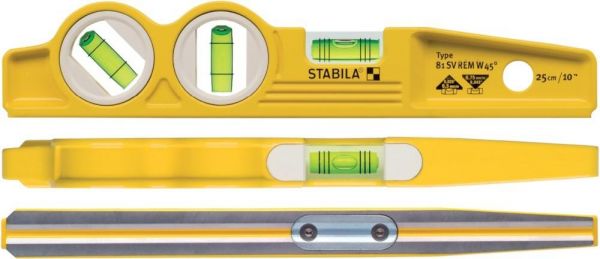 STABILA® Wasserwaage Torpedo 25cm 81SV REM 45 Grad - bei HUG Technik ✭