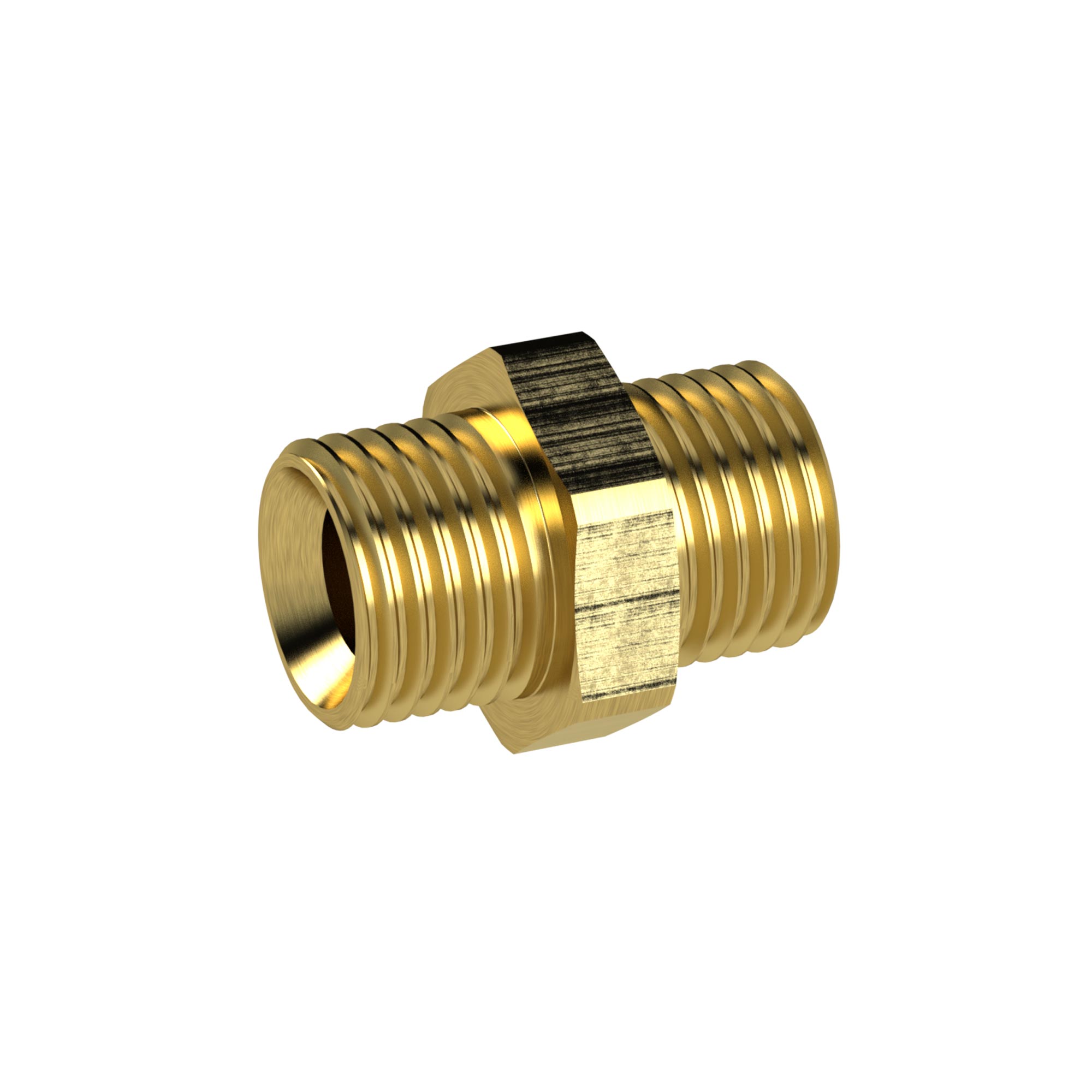 Doppelgewindenippel, zylindrisch, G 2 1/2 a., G 3 a., SW 95, Messing - bei HUG Technik ✓