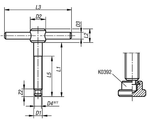 Knebelschraube fester Knebel M06 Stahl - K0756.106X40 - gibt’s bei ☆ HUG Technik ✓
