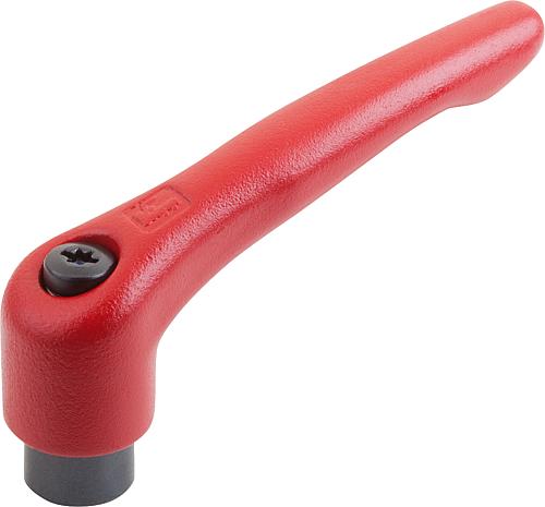 Klemmhebel Gr.3 M08 Stahl, rot RAL3003 - K0752.30827