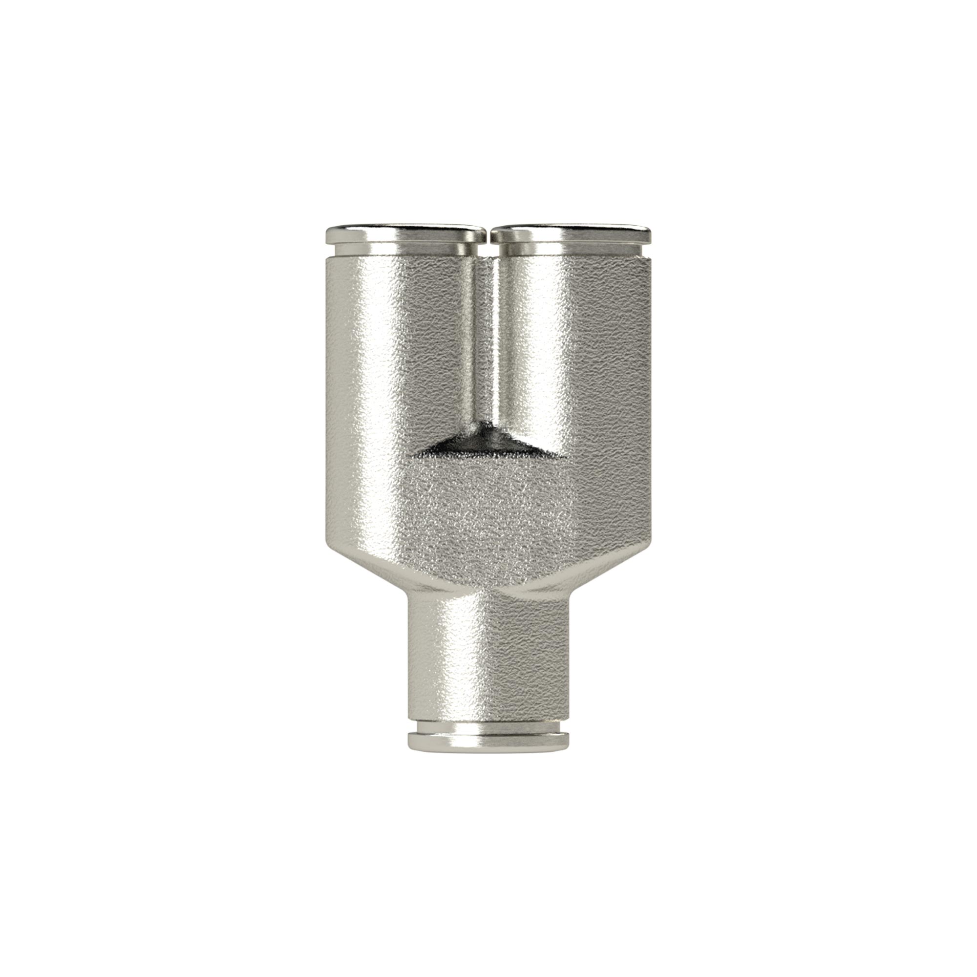 Y-Steckverbindung »metallica«, für Schlauch-Außen-Ø 10, Messing vernickelt - bei HUG Technik ♡