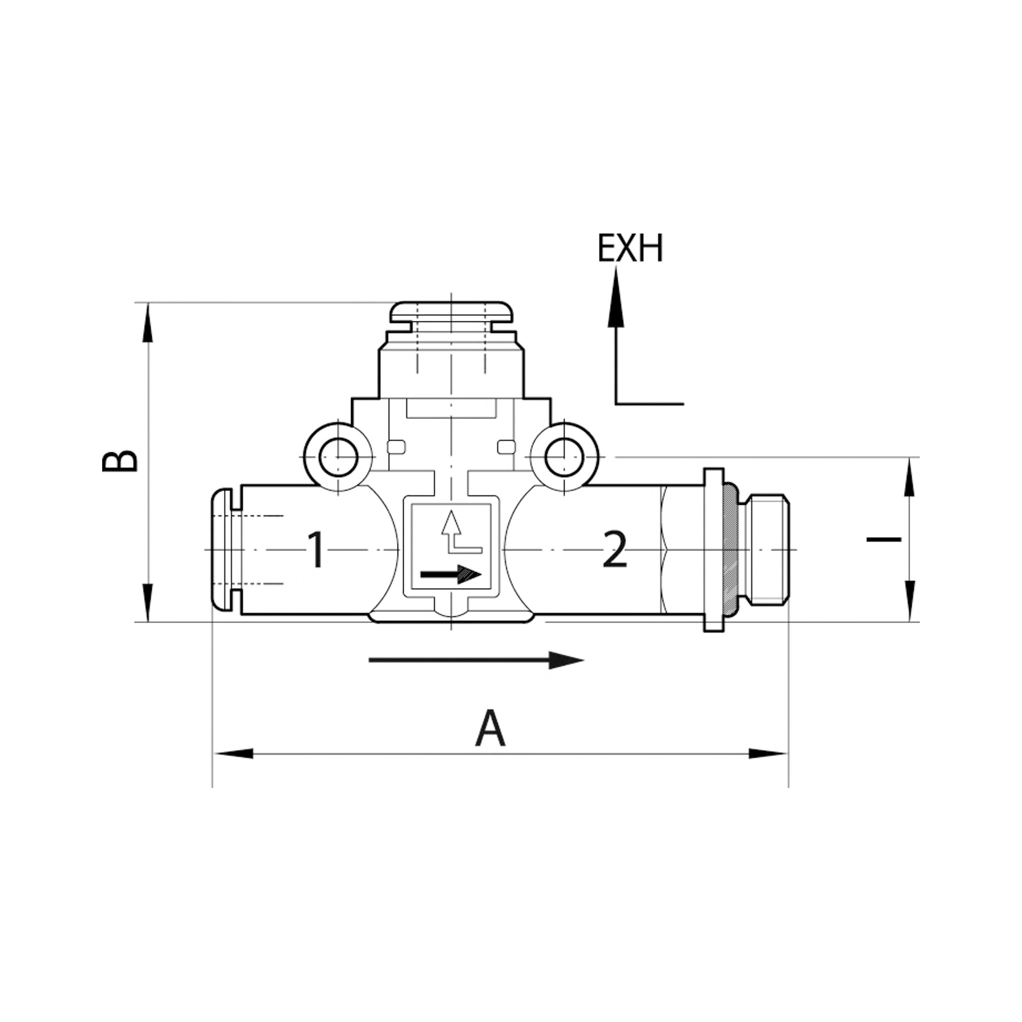 Schnellentlüftungsventil gef. Entl. G1/4 (Ausg.) - Schl.6 (Eing.) - bei HUG Technik ☆
