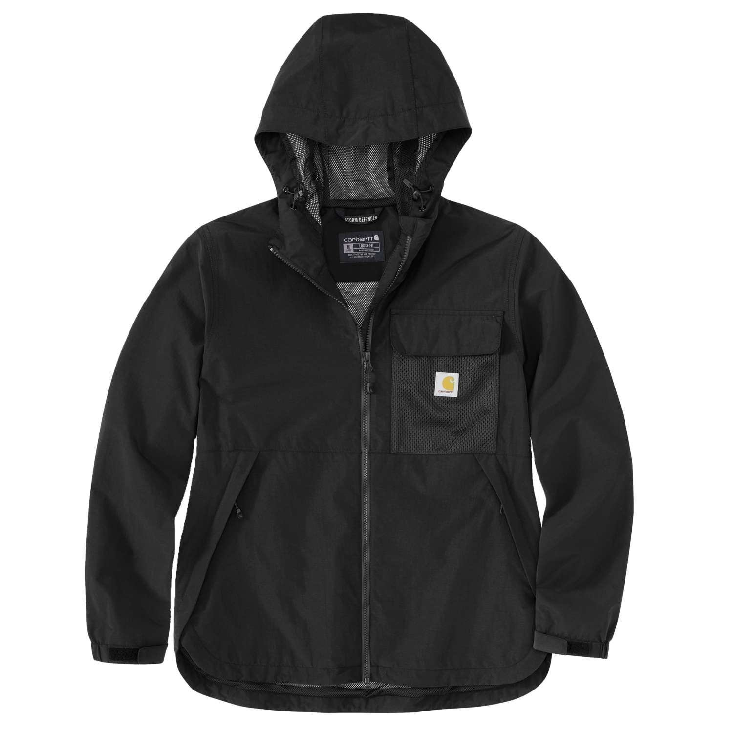carhartt® Damen Jacke »HOODED PACKABLE JACKET« black Flach  - bei HUG Technik ☆