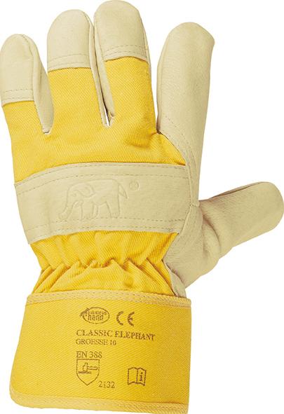 STRONGHAND® Handschuh Elephant, Schweinsleder, gelb, Gr. 10 - kommt direkt von HUG Technik 😊