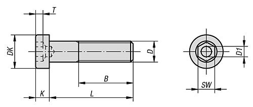 Zylinderschraube mit Innensechskant, DIN6912 M04X10, Edelstahl blank - K1160.104X10 - gibt’s bei ☆ HUG Technik ✓